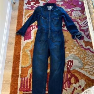 Free People Denim Jumpsuit